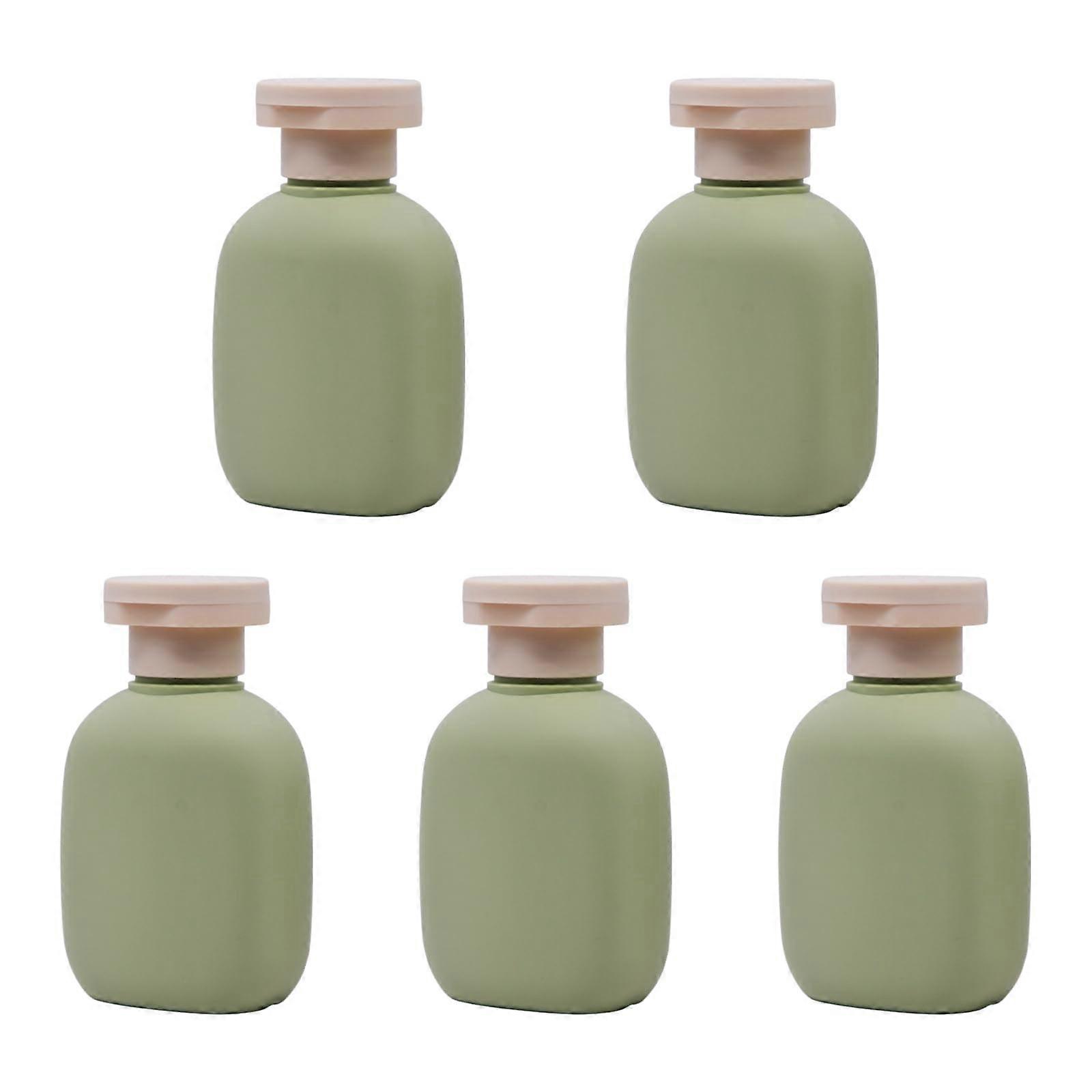 3.4oz Leak Proof Travel Shampoo Bottles, 5pcs Refillable Squeezable Toiletry Containers Green