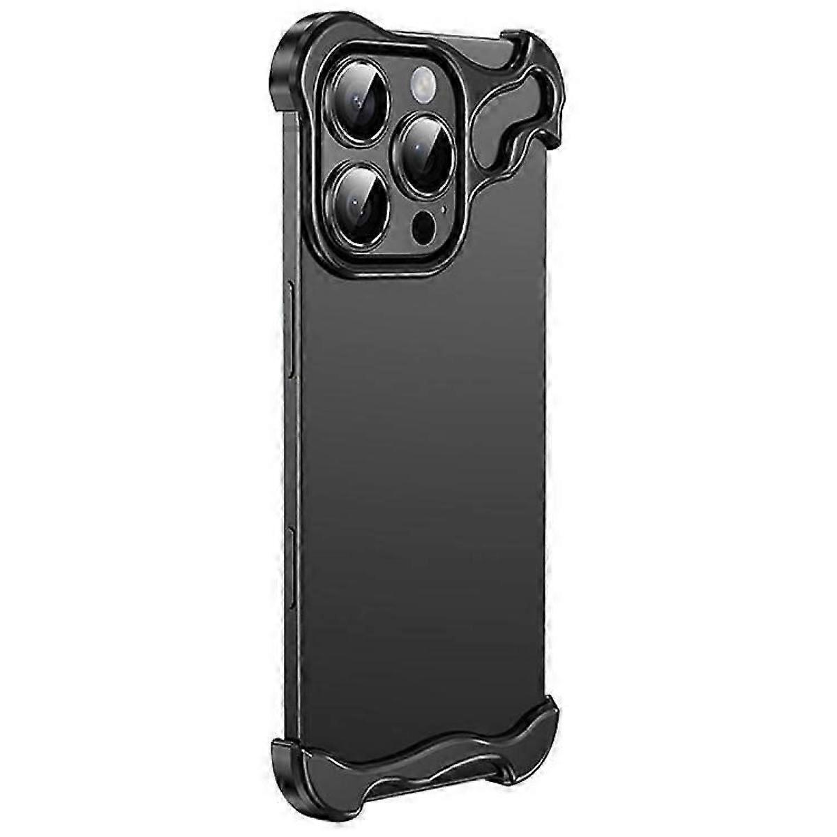 iPhone 16 Pro Max Metal Bumper Case, Shockproof with Lens Protector