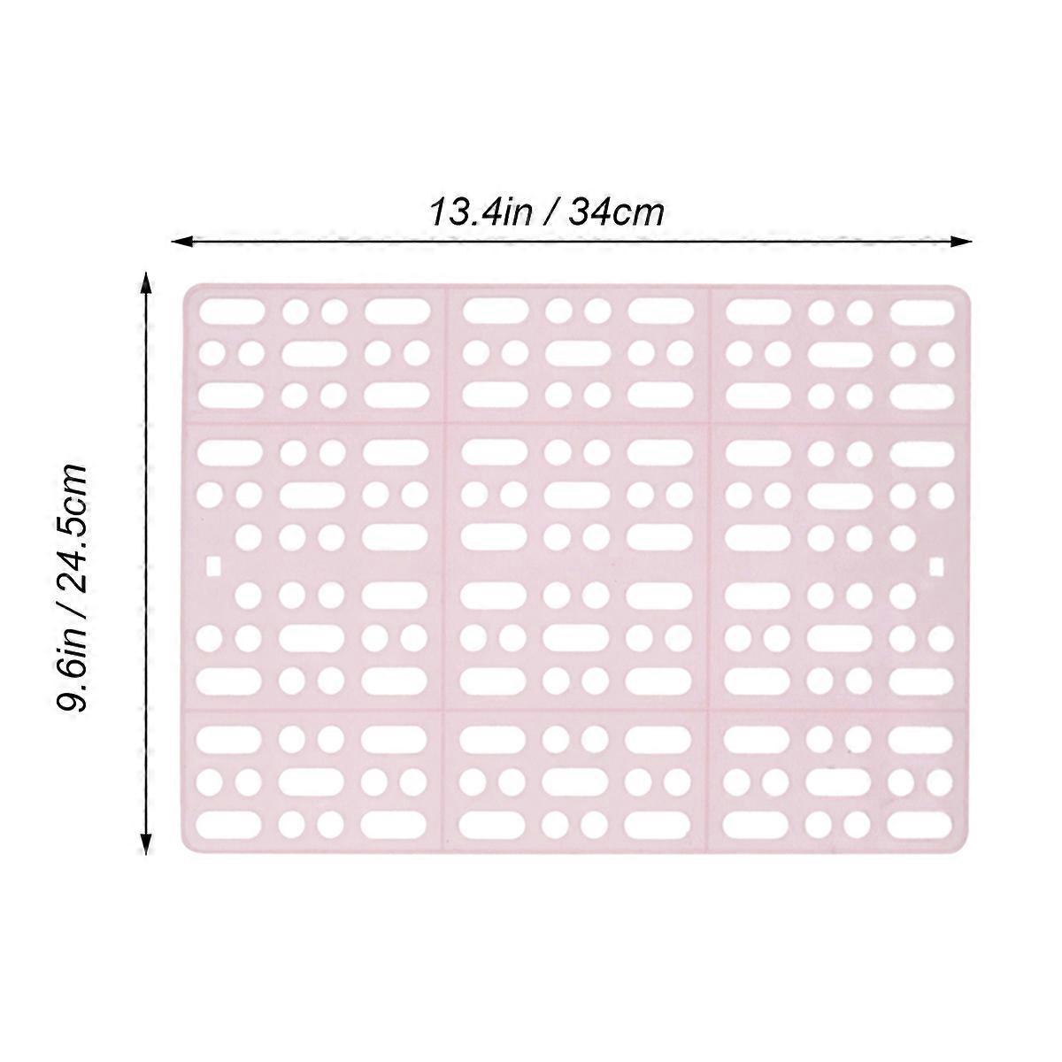 Plastic Mat for Pet Feet Protection 2Pcs Pink Set