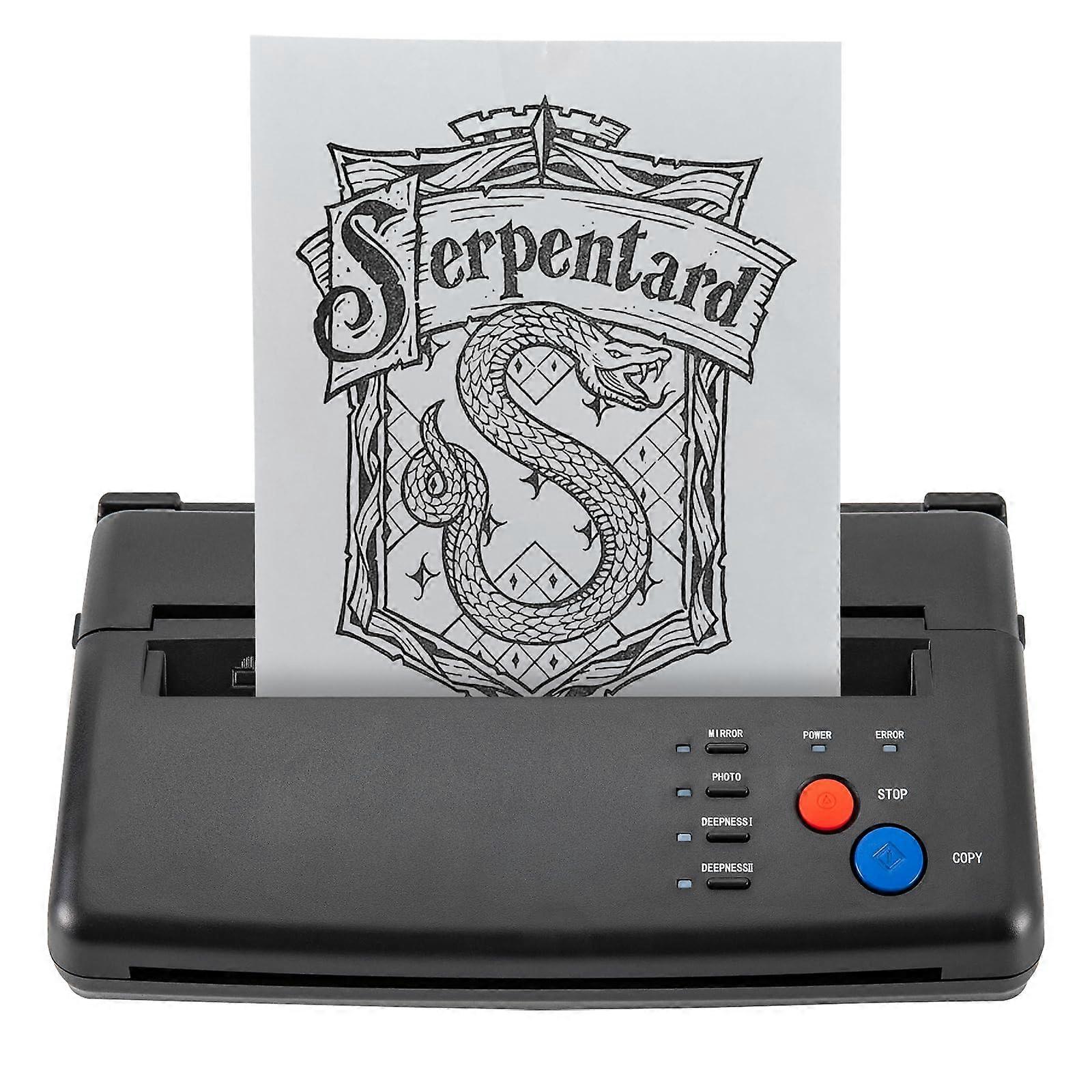 Tattoo Stencil Printer with Fast Thermal Transfer, A4 Size Professional Printer for Artists, Black