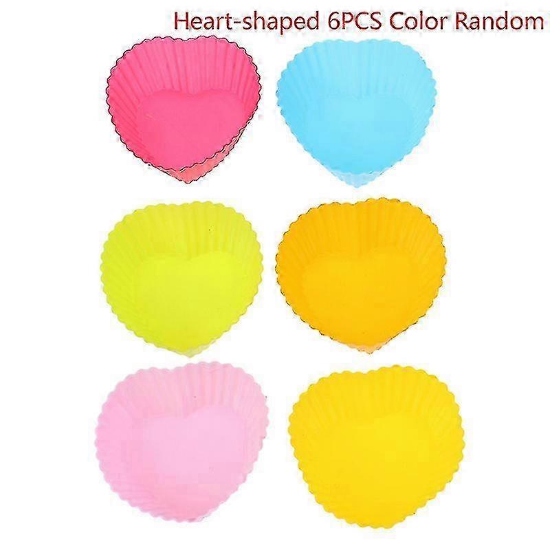 6pcs Silicone Cake Cupcake Cup Cake Tool Bakeware Baking Silicone Mold Cupcake 25-26