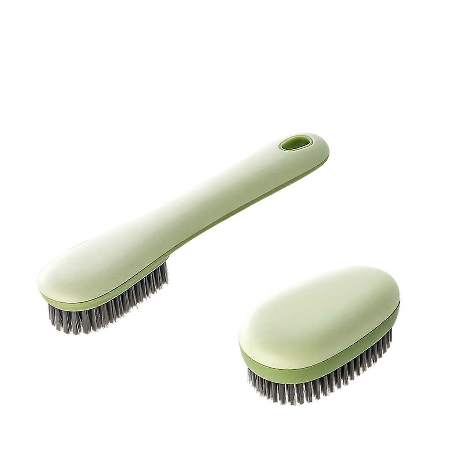 Long Handle Soft Bristle Shoe Cleaning Brush for Powerful Decontamination with Custom  Green
