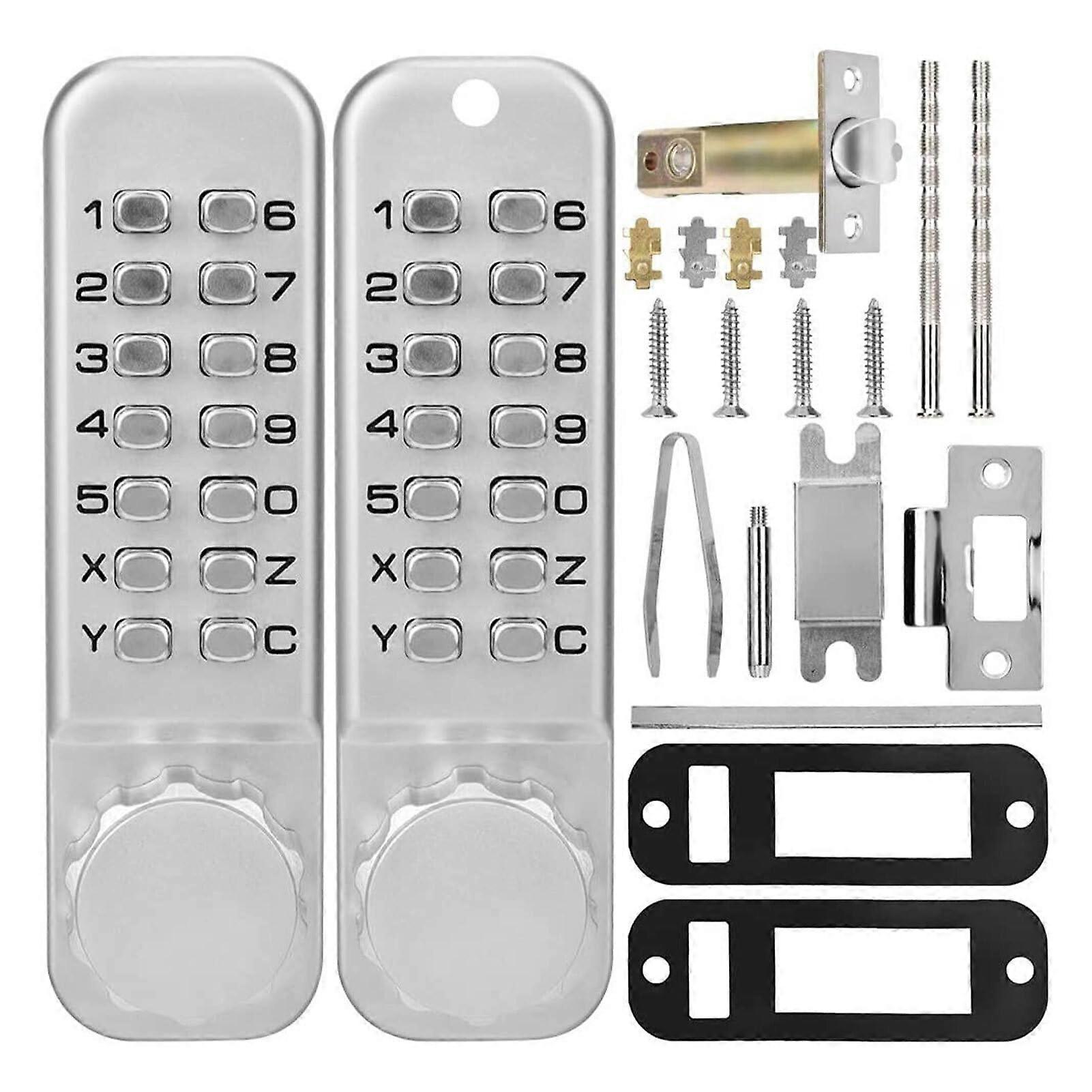 Mechanical Combination Lock 14Digit Keyless Zinc Alloy for Campervan Double Security Doors