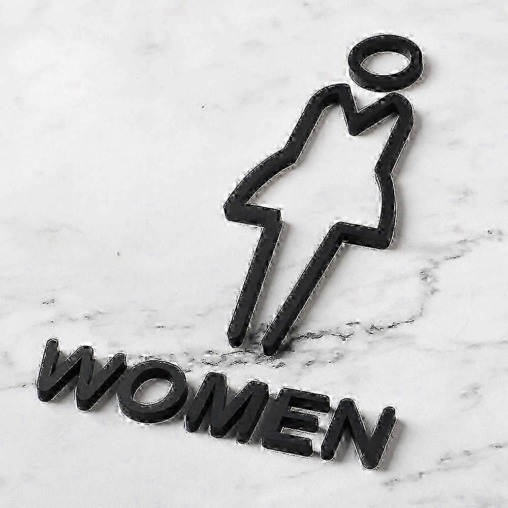 Toiletskilt til WC 3D akryl mænd kvinder dørplade