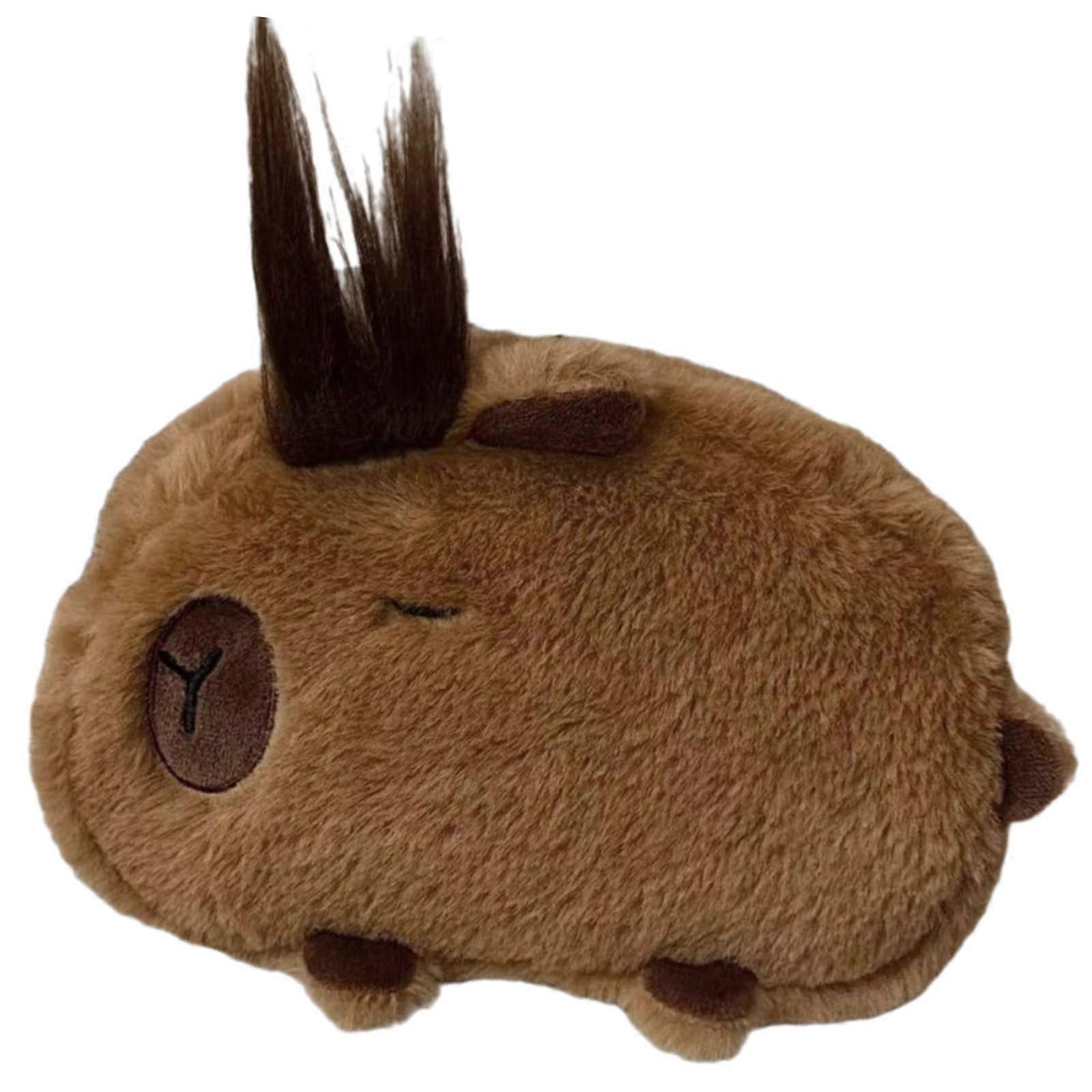 Capybara Pencil Case Plush Holder with Spacious Compartments for Students and Travel Makeup