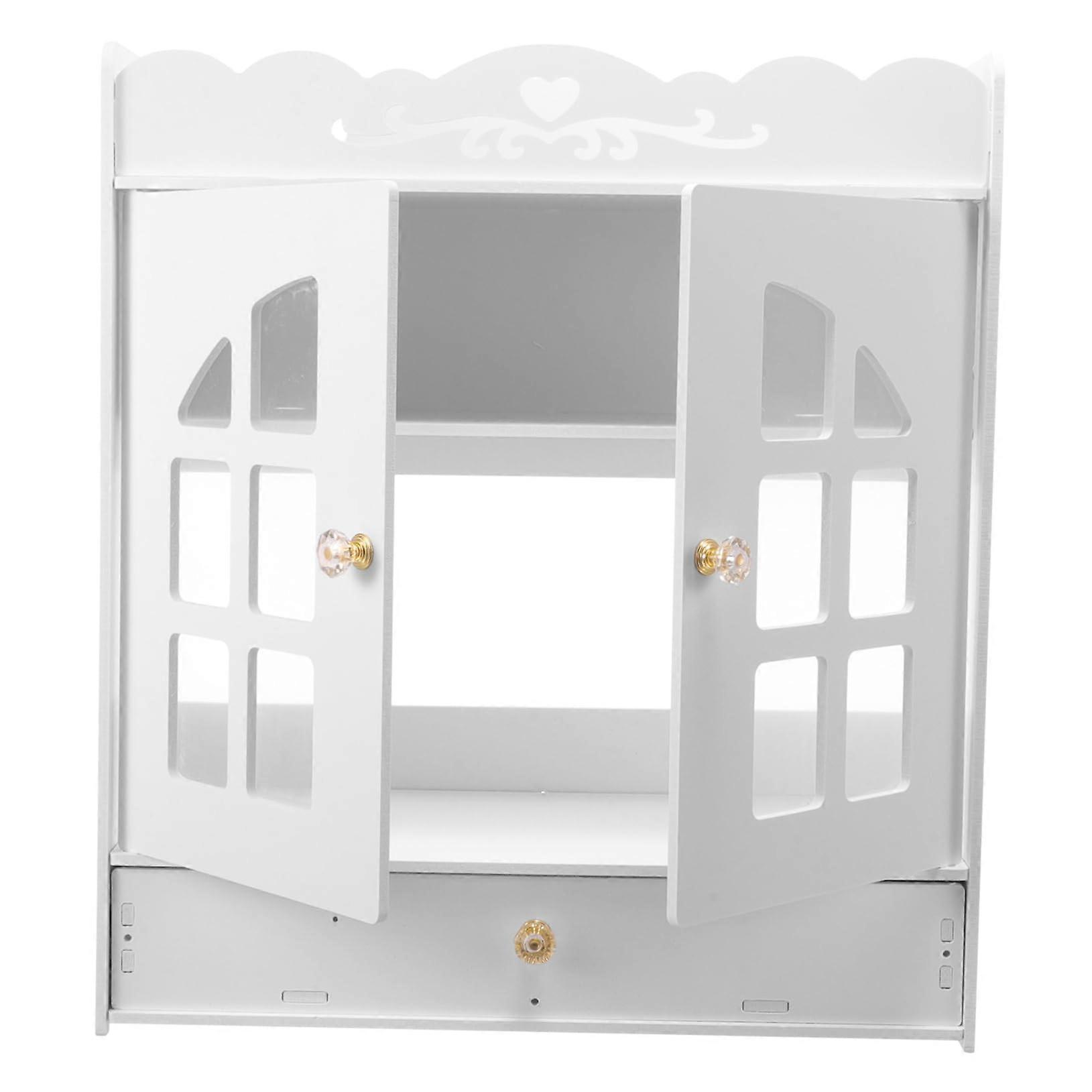 Wall Mounted Bathroom Storage Cabinet Organizer with Spacious Compartments and Easy NoDrill Installation