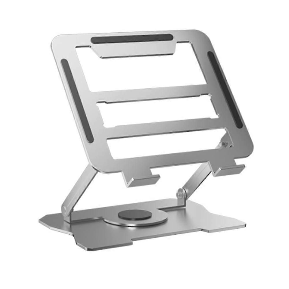 360 Degree Rotating Adjustable Laptop Stand Height Adjustable Foldable Tablet Stand Silver