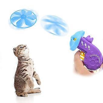 1 Set Flying Disc Saucer Launcher Toy, Kat Fetch Toys, Interactieve Dog Pet Chaser Toys, Cat Training Supplies