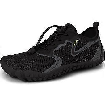 Chaussures minimalistes pour enfants - Chaussures de randonnée aquatiques respirantes, semelle en caoutchouc antidérapante, design à cinq doigts - Pointure 30, noires