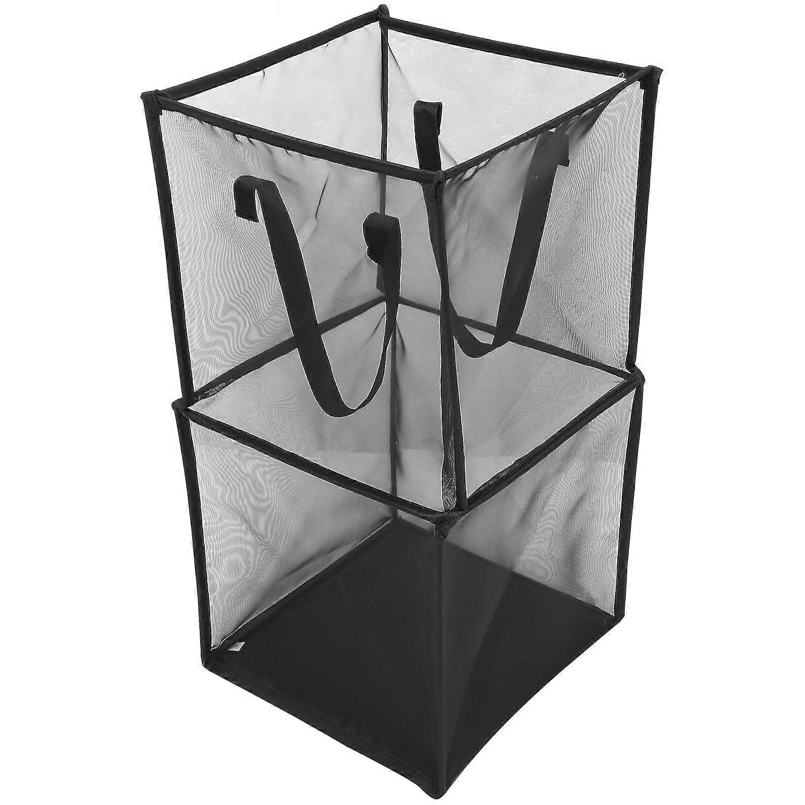 Home Laundry Basket 5Pcs Breathable Storage Hamper For Nursery School Bedroom Rectangular Design