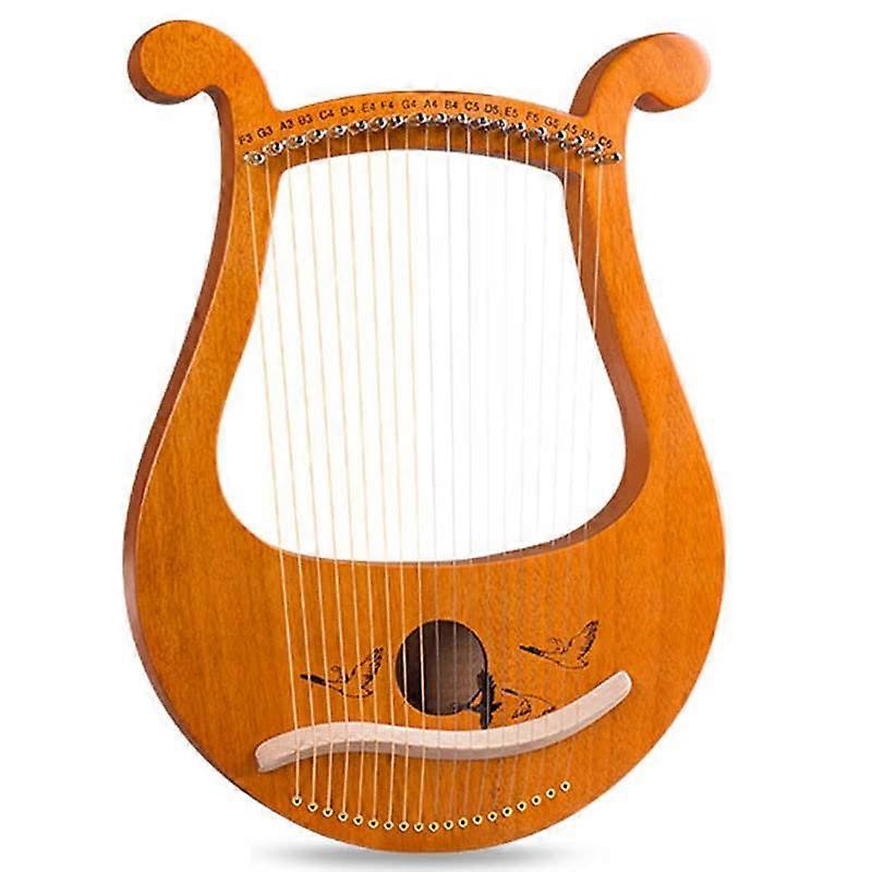 Lyre Harp 19 String Solid Mahogany for Beginners Kids and Adults Color B