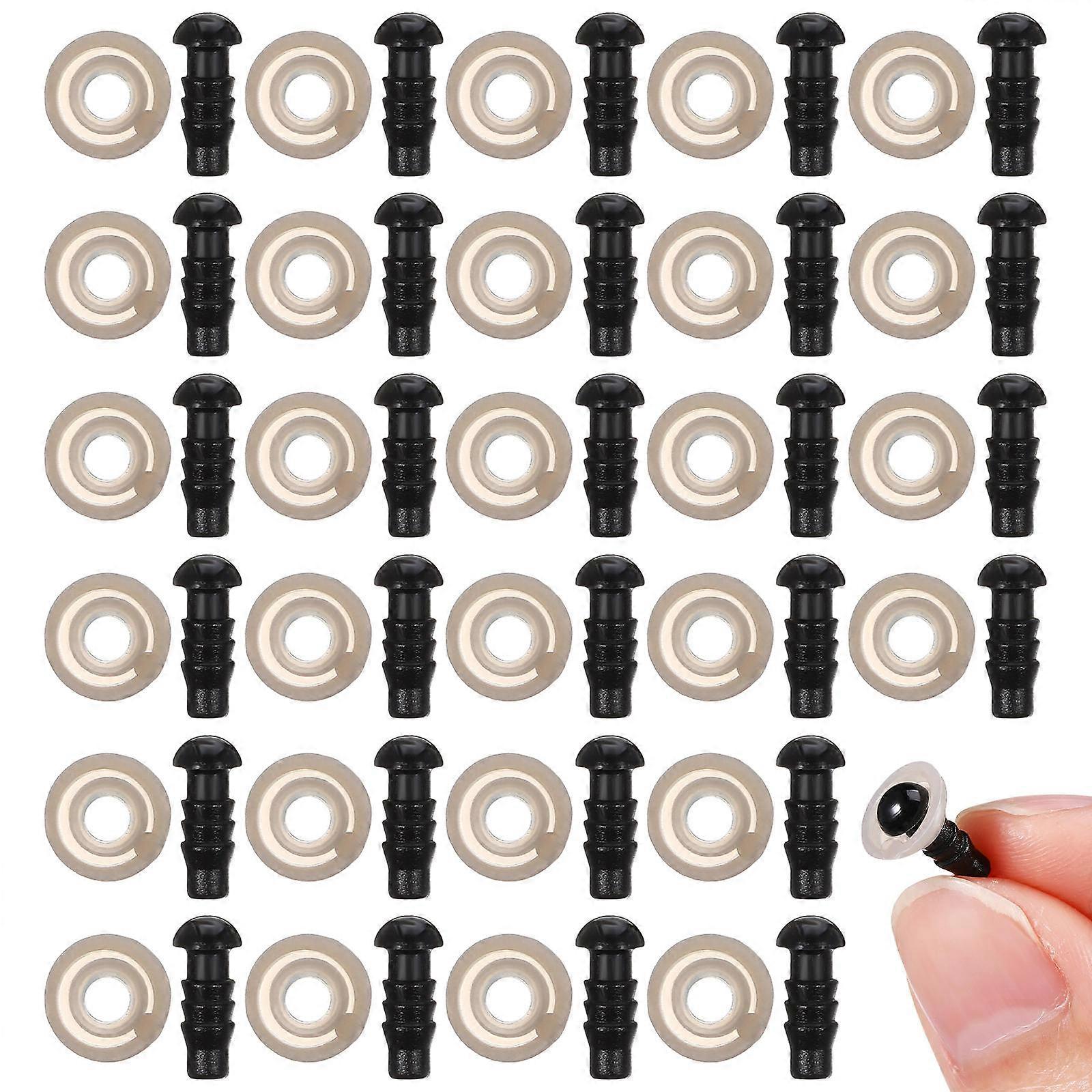 Plastic Crochet Safety Eyes for Craft Doll Making 100Pcs Assorted