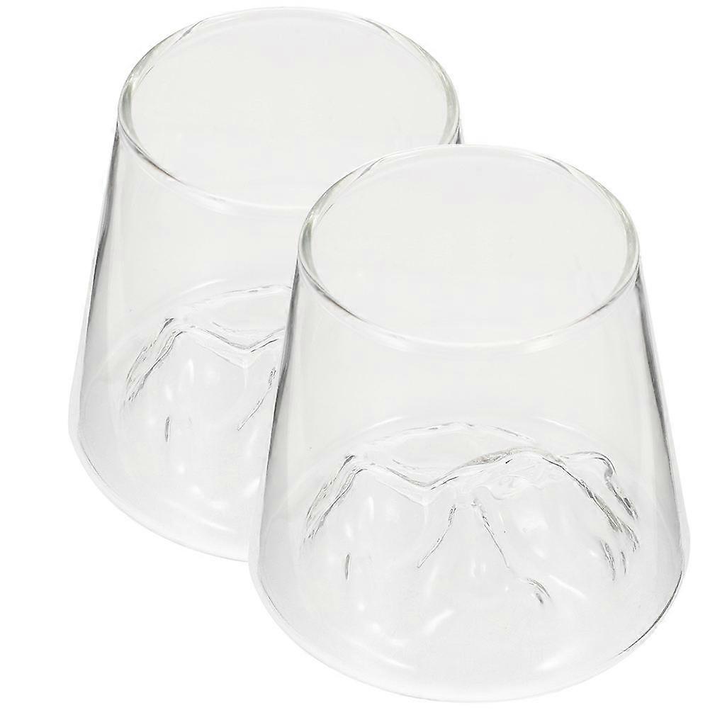 Fuji Cups Multi-Function Drink Cups 2Pcs Transparent High Borosilicate