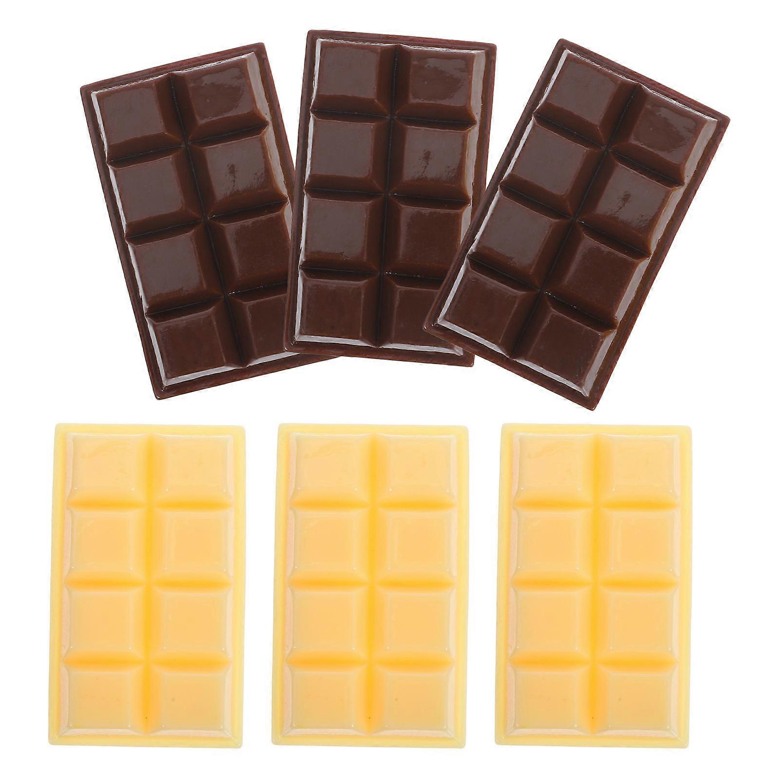 Multi-Function Fake Chocolate Resin Craft for Decoration 6Pcs Realistic Models