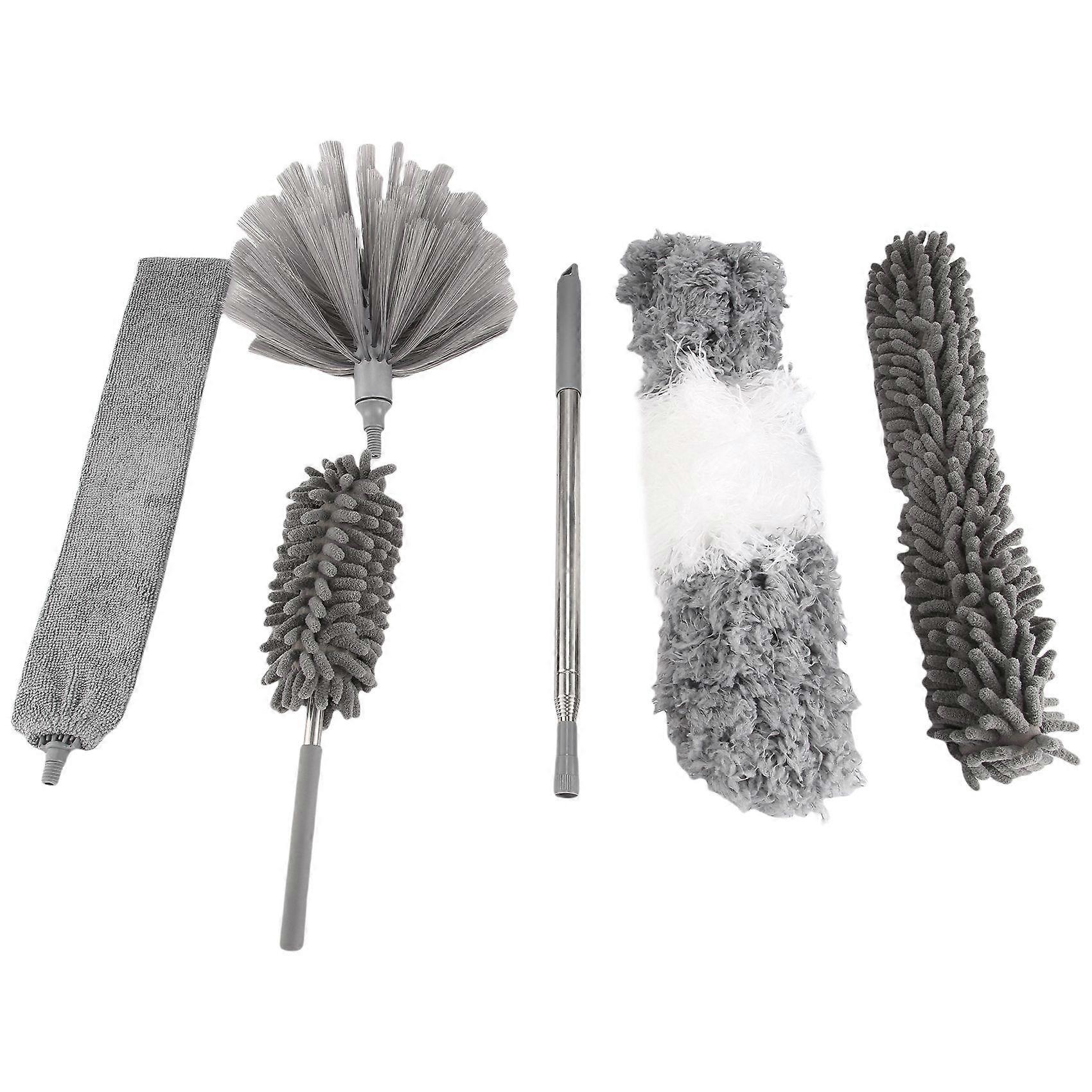 6Pcs Duster Cleaning Kit,Extendable Microfiber Feather Duster for Cleaning Dust Cobweb Ceiling Fans