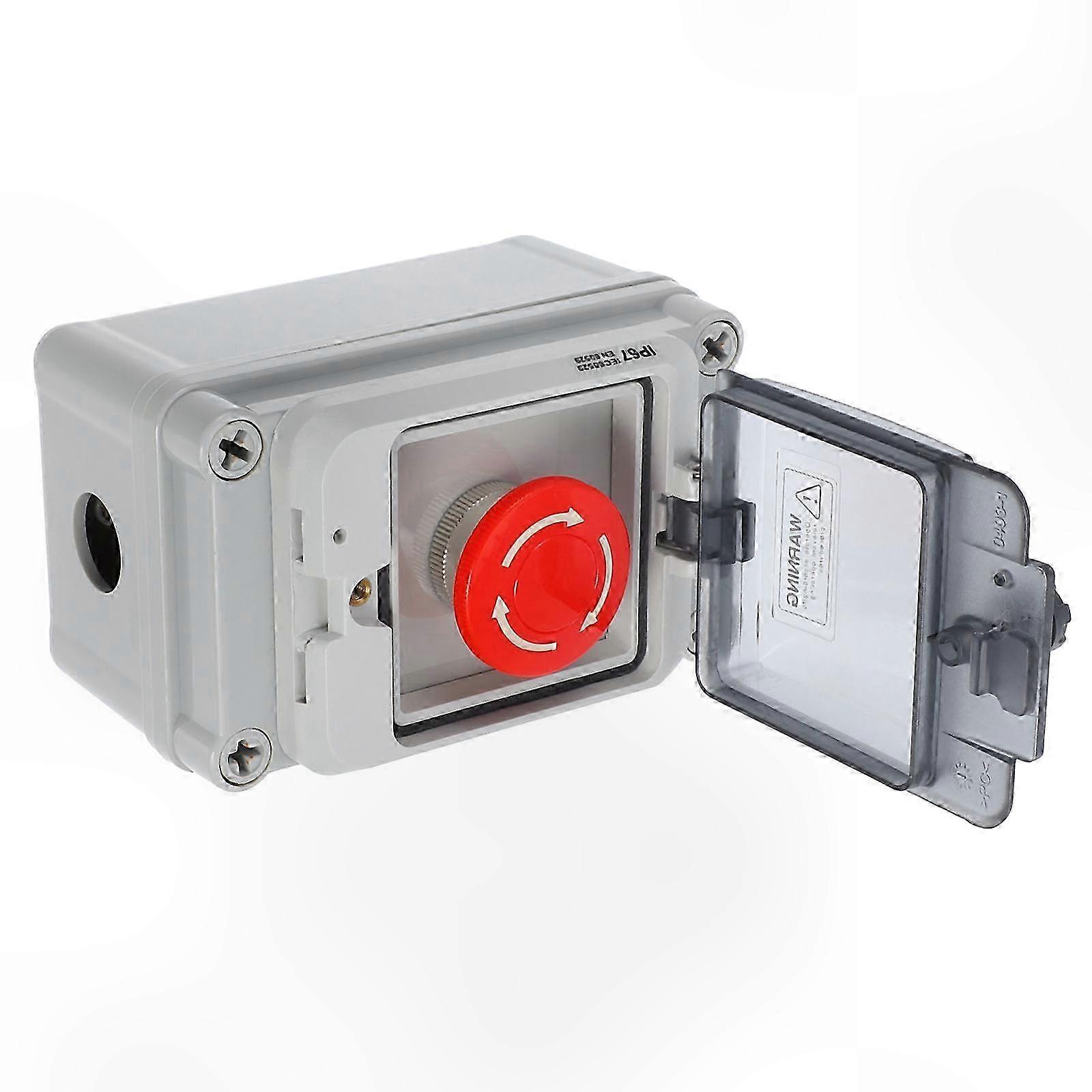 Red Waterproof Stop Switch Button for Outdoor Use, 1 Piece