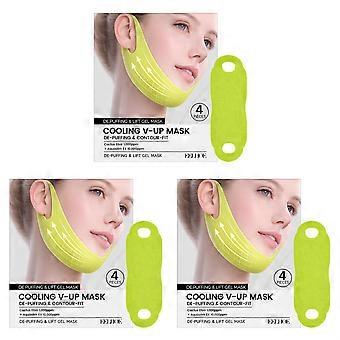 Cooling V-Up Mask for Chin Lift & Contouring, Cactus Elixir & Aquasin for De-puffing, Skin Firming