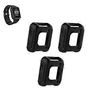 Watch Case for Garmin Forerunner 35 and Approach S20, Black Silicone Scratch‑Resistant Protector Cover 3 Pack
