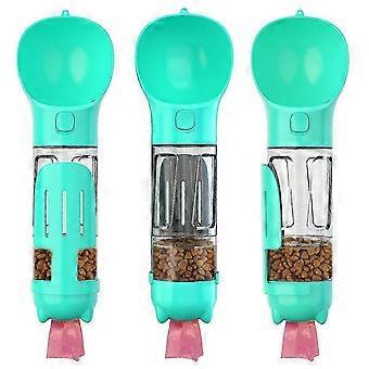 5 In 1 Portable Dog Water Bottle 300ml Multifunctional Pet Water Dispenser With Food Box
