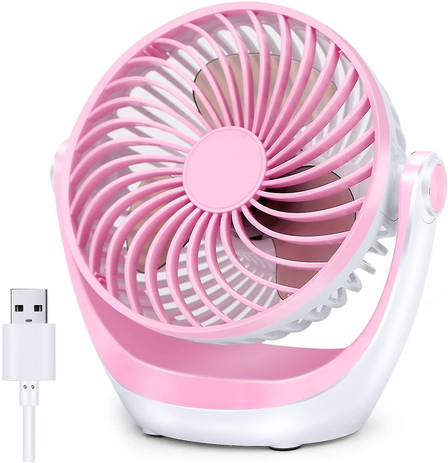 Usb Table Fan Small Table Fan Atmospheric Airflow Ultra-quiet Portable Fan Speed Adjustable Head