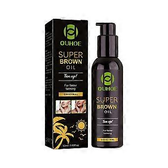 Ouhoe Tanning Oil Outdoor Sunbathing Creates Natural Tan Skin Moisturizing Tanning Oil