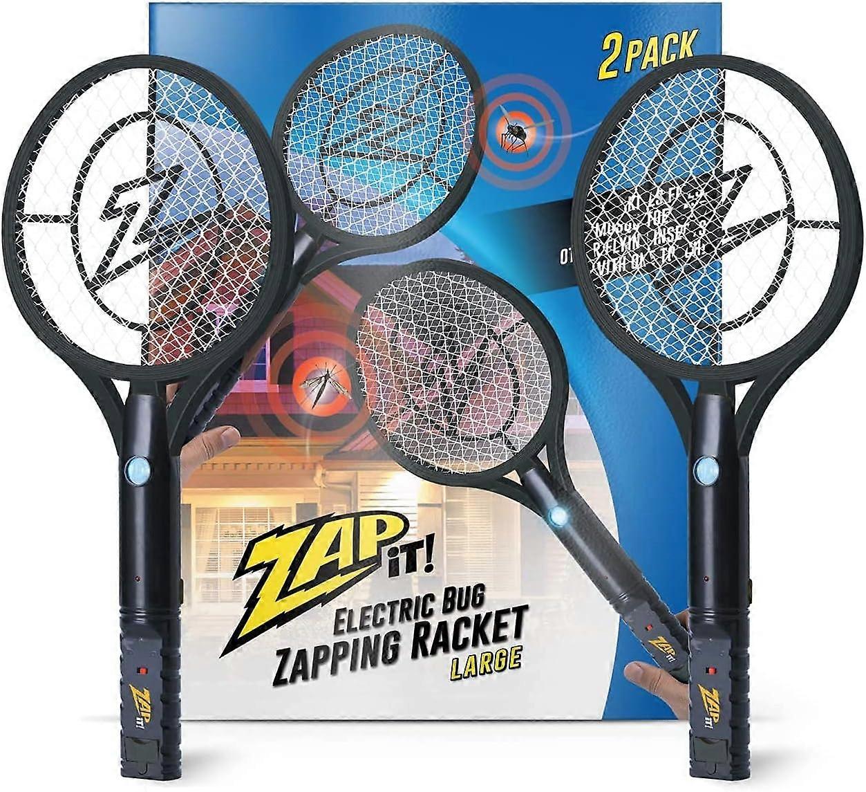 ! Bug Zapper Rechargeable Bug Zapper Racket, 4,000 Volt, USB Charging Cable, 2 Pack