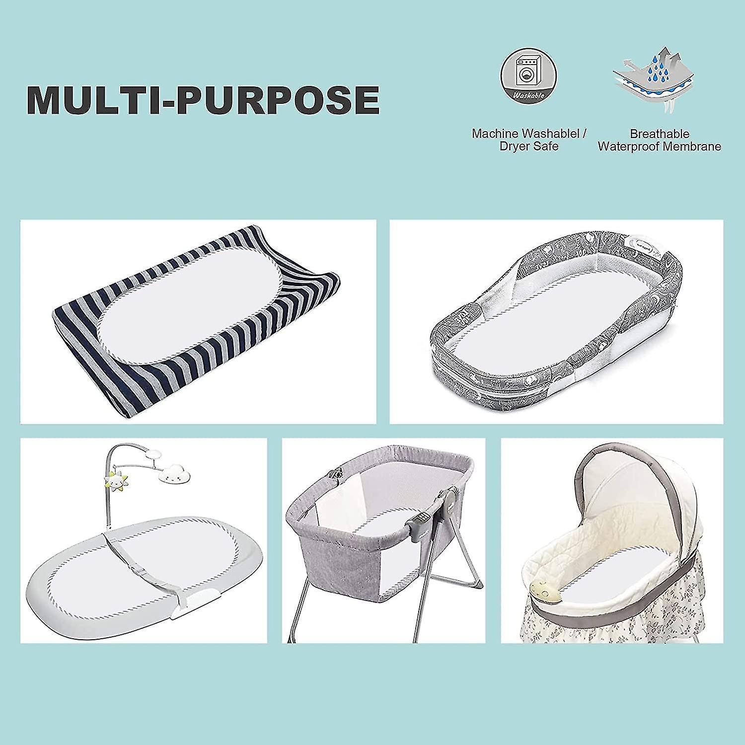 Waterproof Changing Pad Liners Of 6 Pack Hypoallergenic & Ultra Soft Changing Table Cover Liners Dur