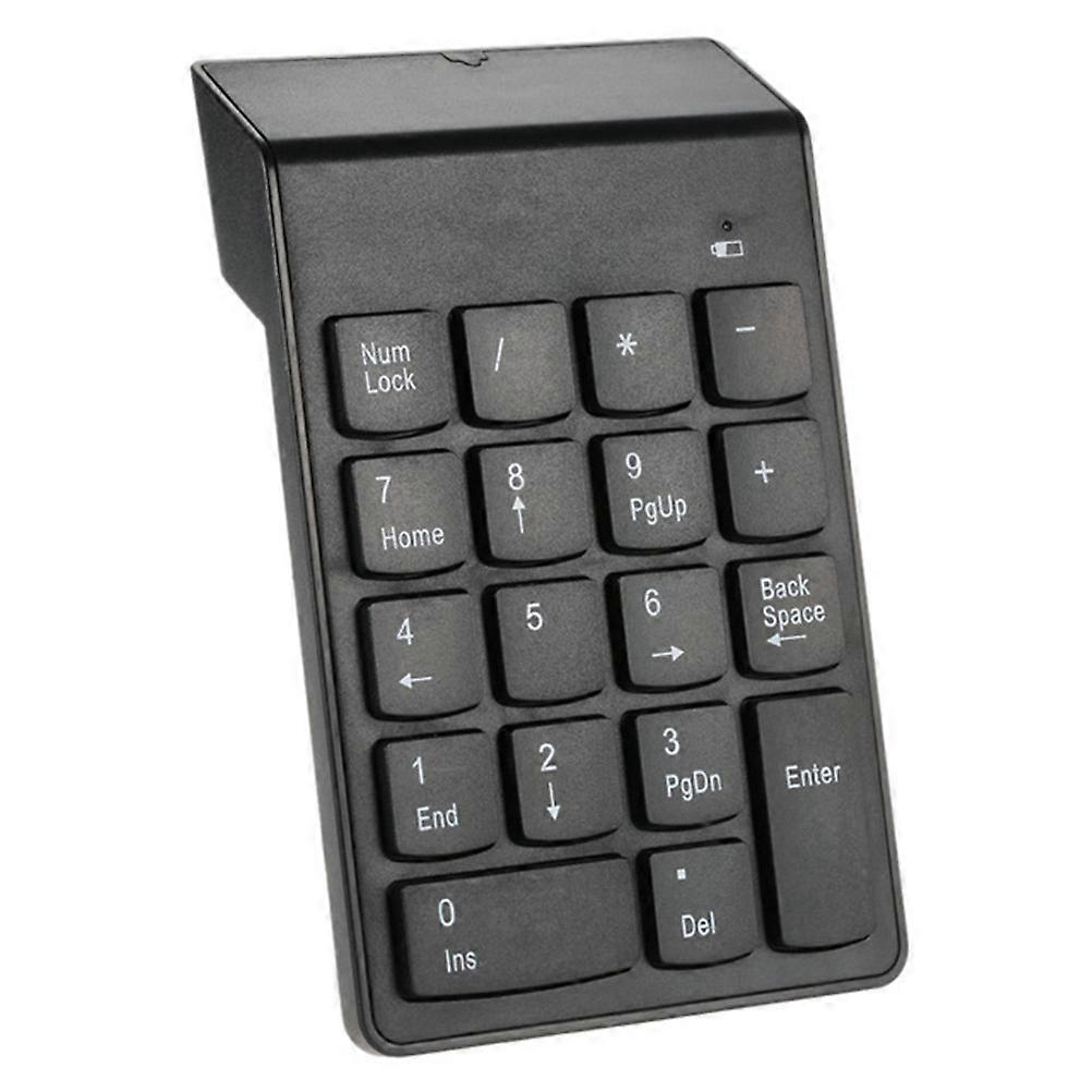 Wireless Digital Keypad Mechanical Numeric Keypad for Typing Use 18-Key Black