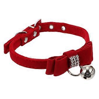 Adjustable Cat Collar Rhinestone Pet Collar for Adorable Dress Up 2Pcs
