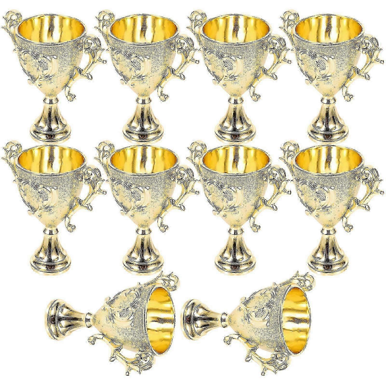 Chic Award Trophy Golden Rectangular Home Decoration 10Pcs