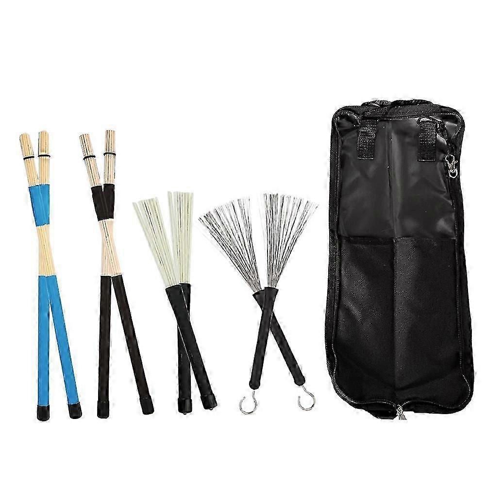 Retractable Drum Brushes with Drumstick Bag