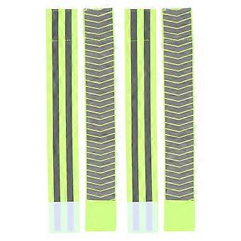 Bracelets de sécurité réfléchissants pour le sport et la course à pied, lot de 12 bracelets verts