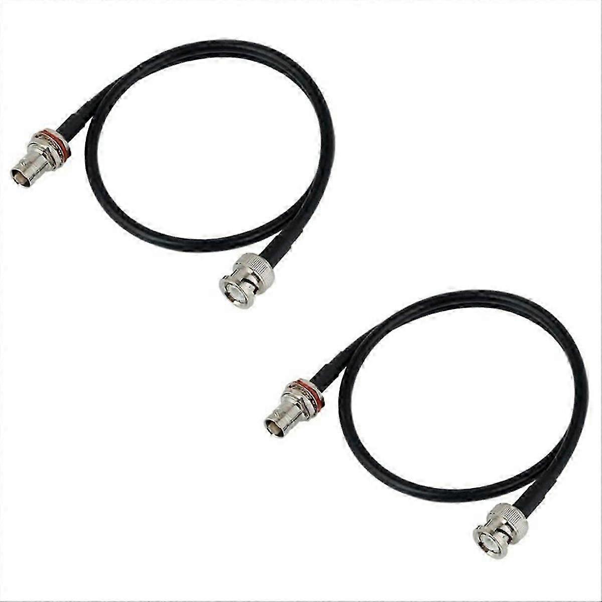 Wireless Microphone Antenna Extension Cable 2ft with BNC Connector, 2-Pack compatible with Rack Mount Systems