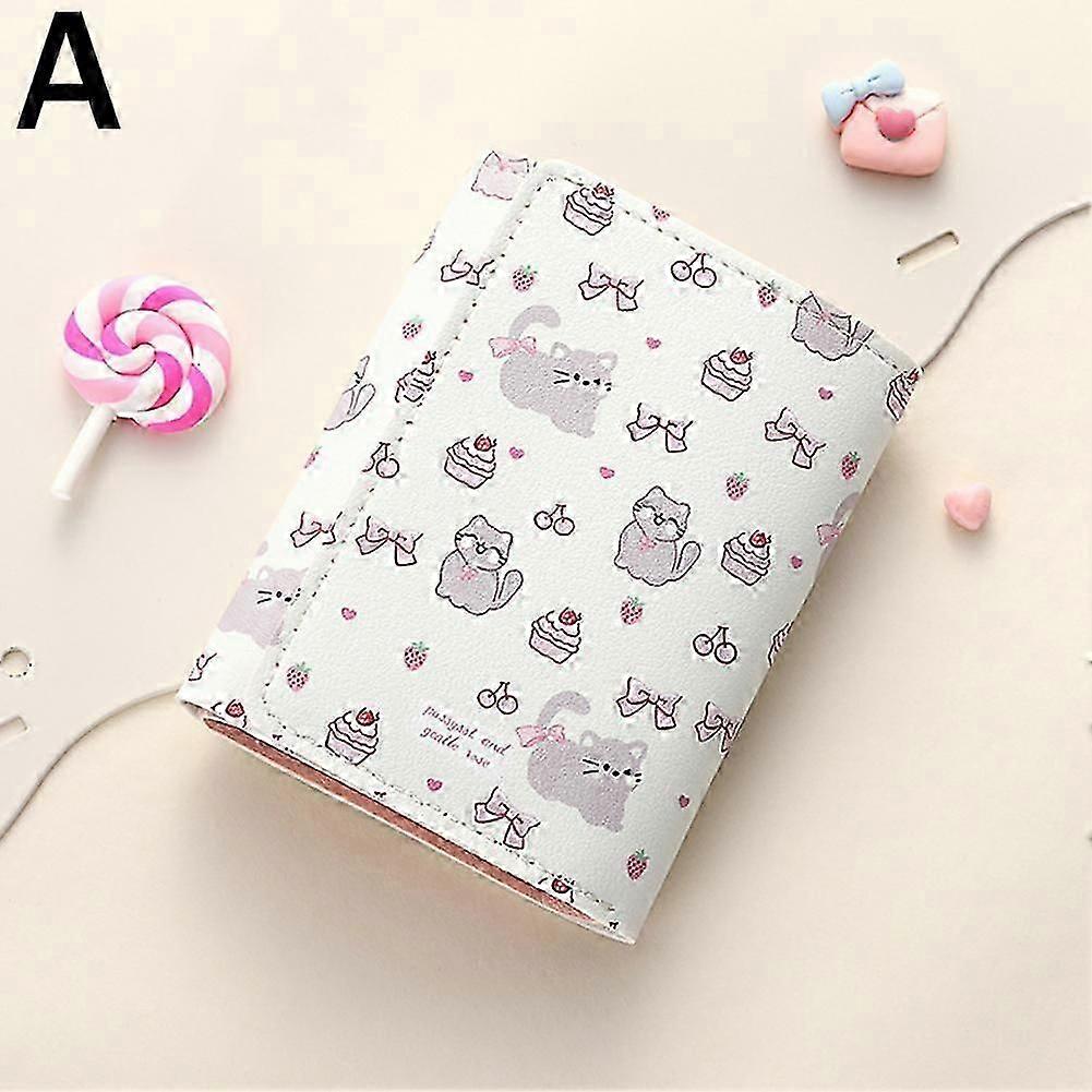 Cute triple-fold wallet with large capacity for students