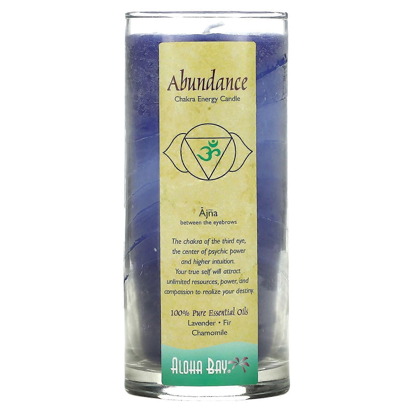 Aloha Bay, Chakra Energy Candle, Abundance, Indigo, 11 oz, 2-Pack