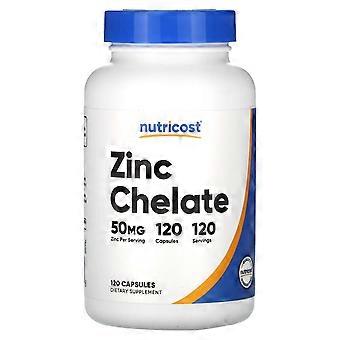 Nutricost, Zinc Chelate, 50 mg, 120 Capsules, 2-Pack