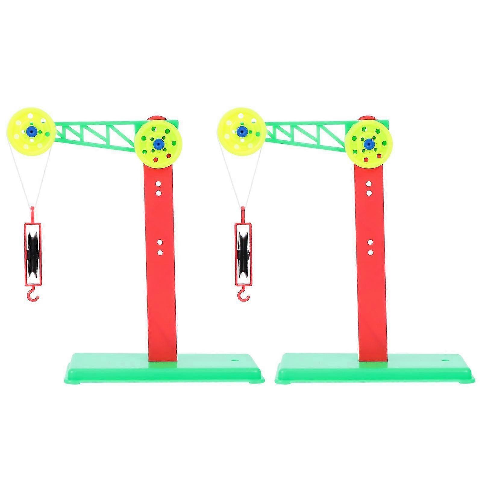 Physics Experiment Pulley Plastic Pulley Block Stand for School Use 1Set