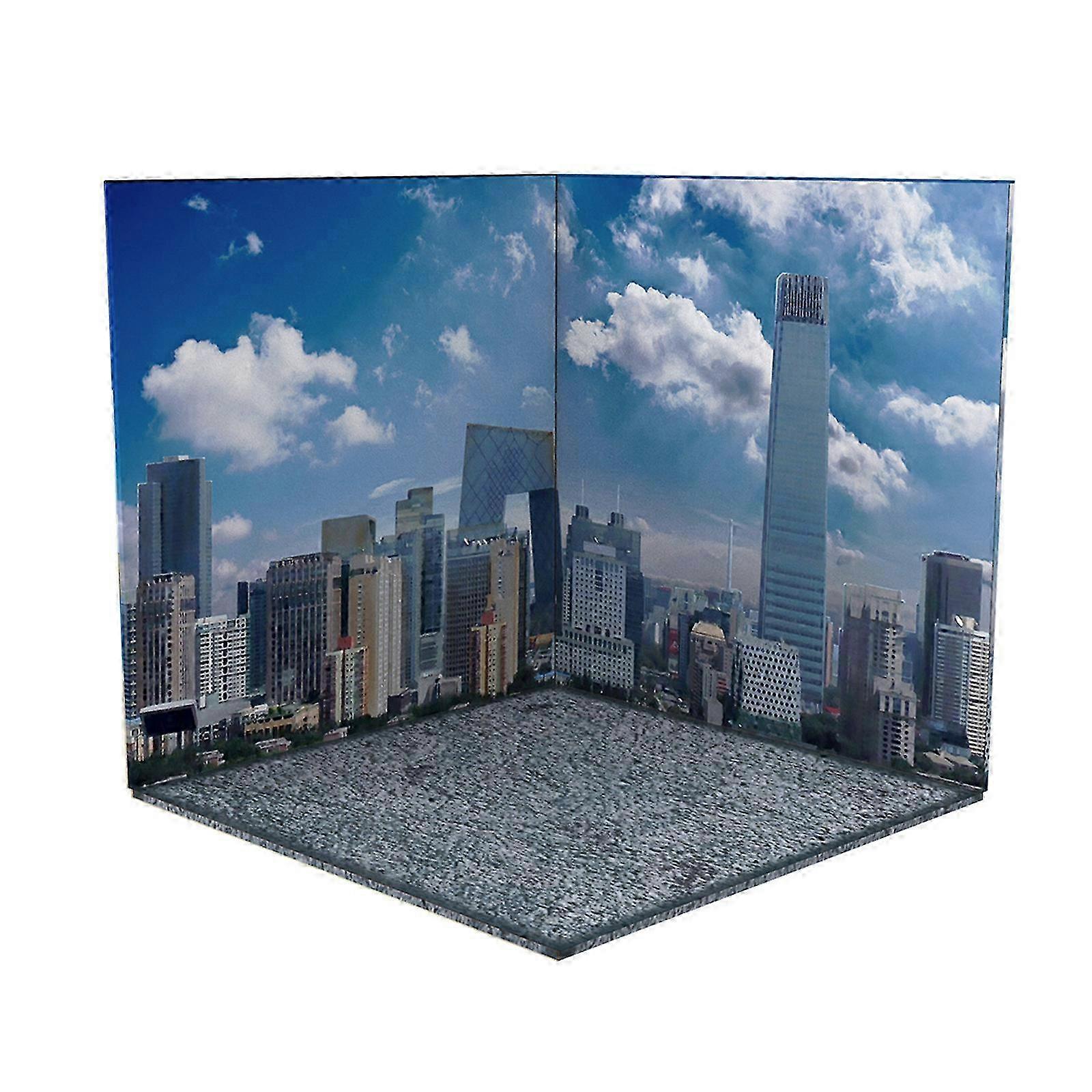 Triangular Stabilized Display Stand Backdrop Layout Storage Background compatible with Anime Figure Scene Display Foldable Panel Multicolor