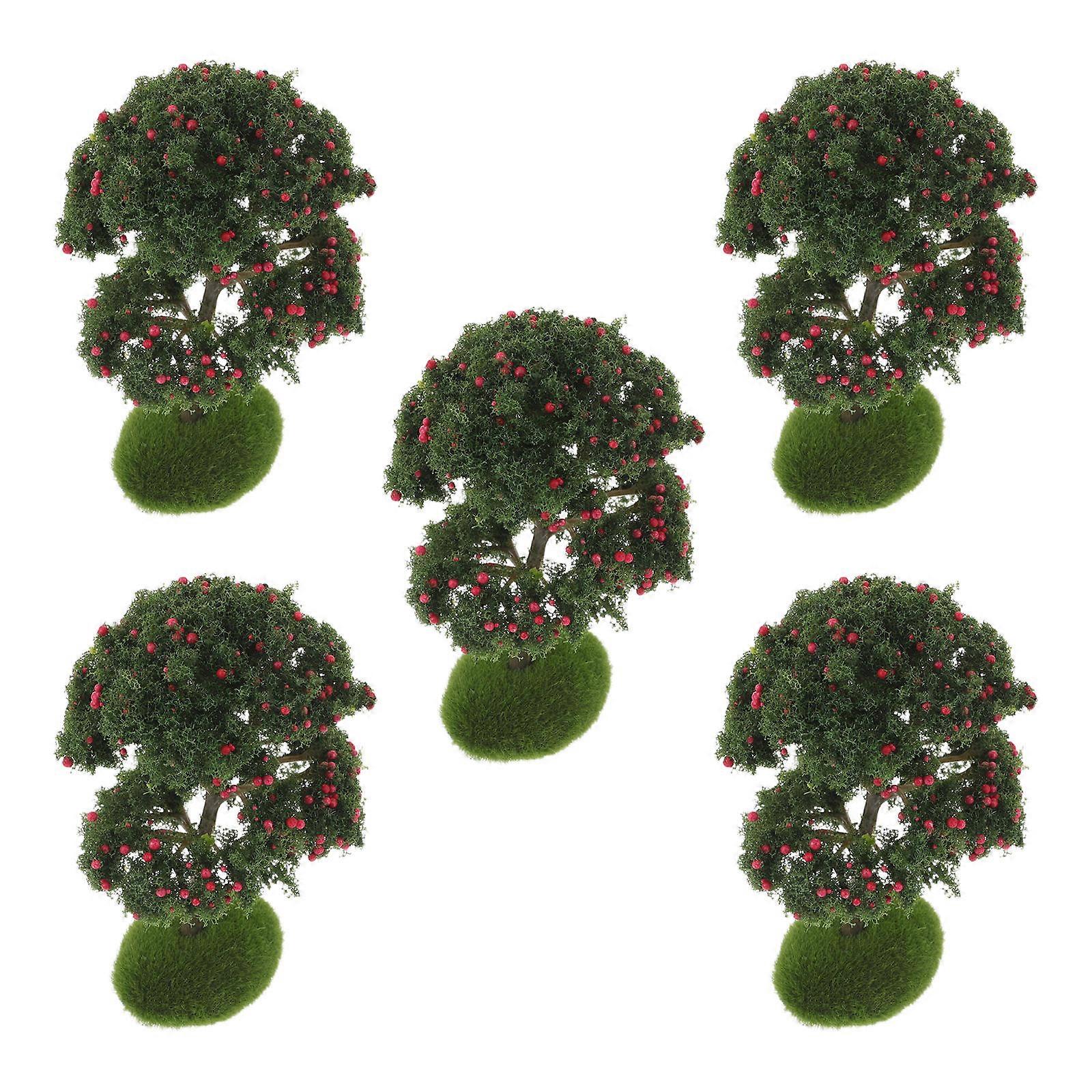 Micro Landscape Decoration Plastic Model Trees for Architectural Model 5Pcs