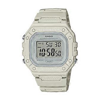 CASIO TIMELESS COLLECTION SPORT ILLUMINATOR WR 50M, ALARM, CHRONOGRAPH - WHITE - COLORED SERIE