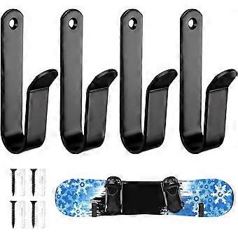 Wall Mount Display Storage Hook Rack For Skateboard Longboard Water Ski Snowboard Ski Board Garage Room Organizer