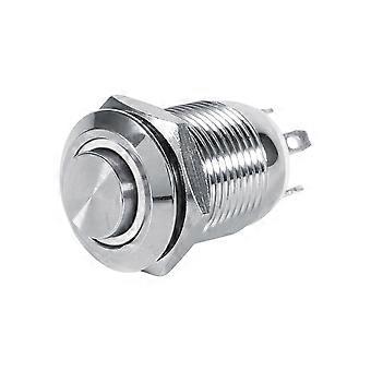 Interrupteur à bouton-poussoir momentané en métal étanche de 12 mm, 4 broches, LED blanche 3 V