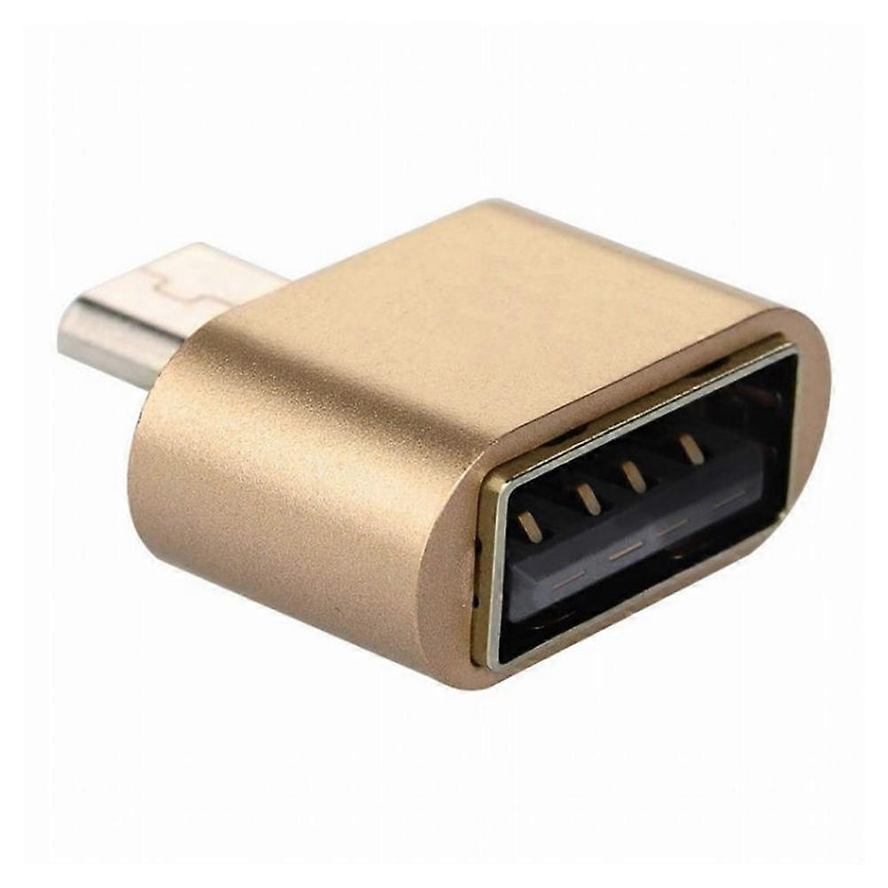 Read Card Portable Micro USB Memory Reader with Otg Adapter Golden