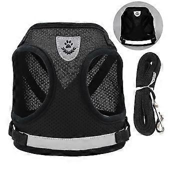 Veeki Cat Harness And Leash Set For Walking Cat And Small Dog Harness Soft Mesh Puppy Harness Adjustable Cat Vest Harness With Reflective Strap Comfor