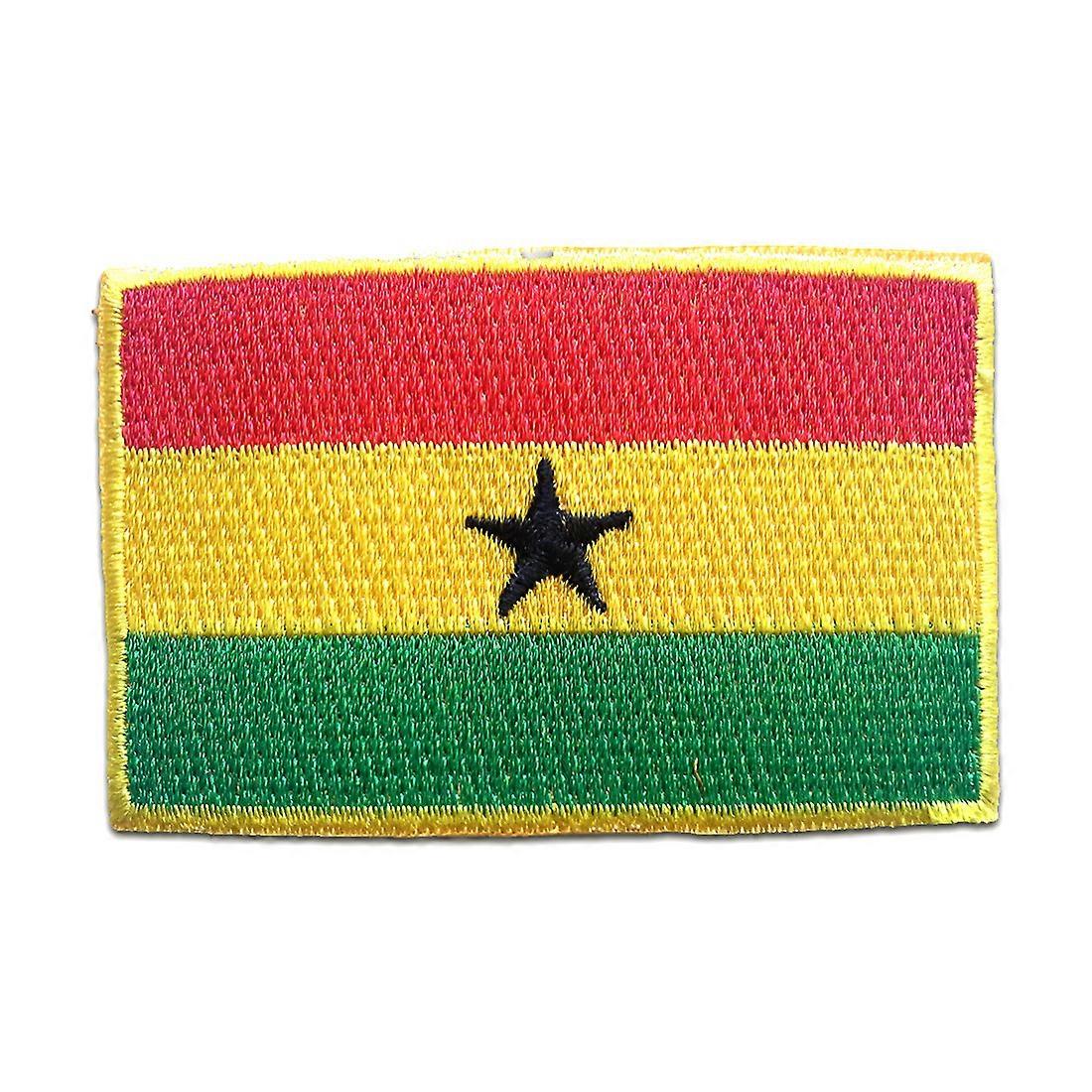 Patch / Iron-on patch - Ghana flag flag - yellow - 4.7 x 7.4 cm - patch patch