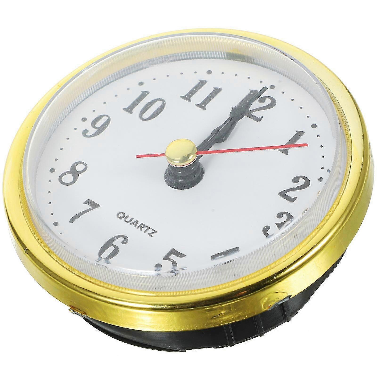Retro Clock Insert DIY Round Clock Head Simple Inlaid Clock Head with Clock Mechanism
