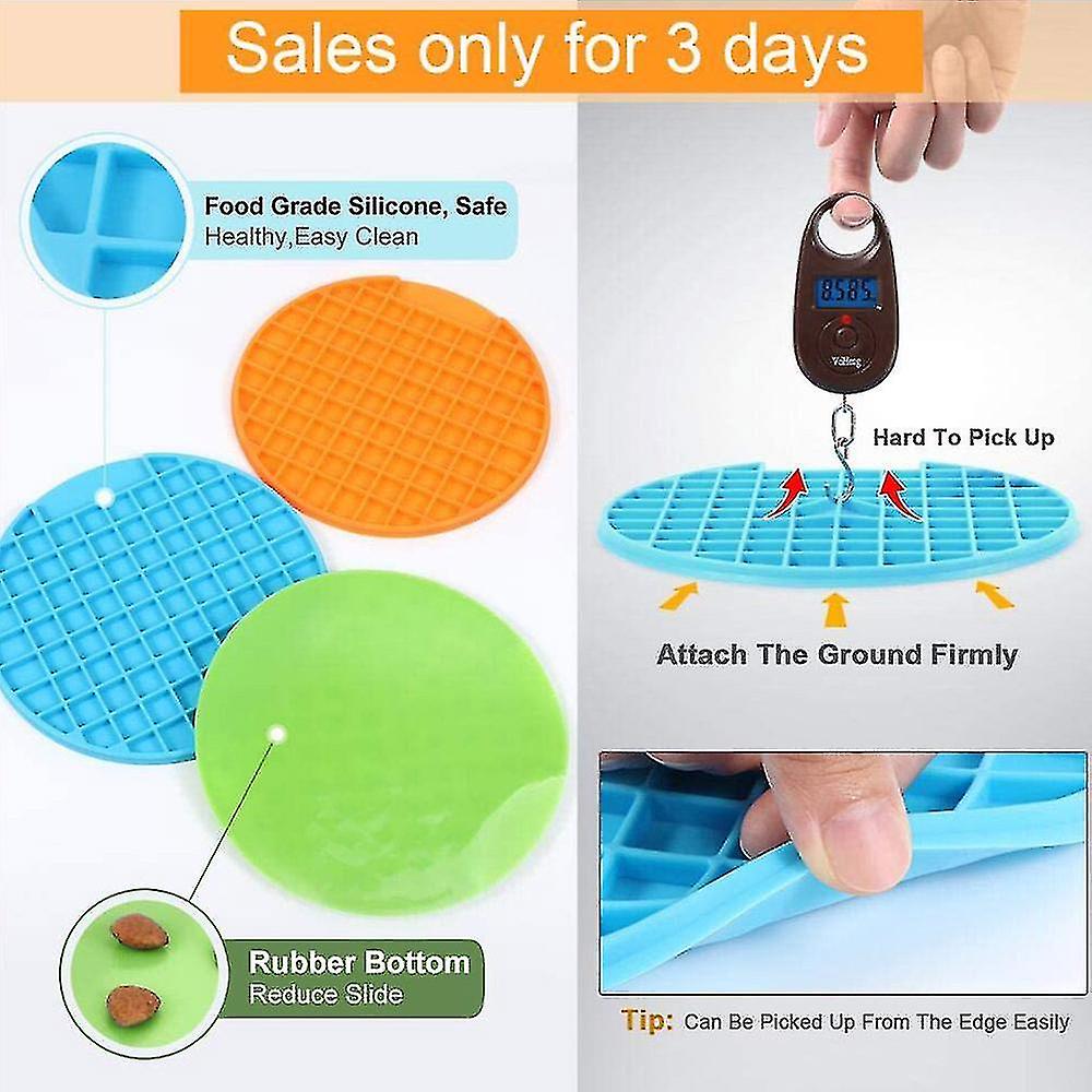 2 Packdog Lick Pad, Pet Bathing Distraction Pads, Mounted Silicone Slow Feeder Lick Mat With Suction