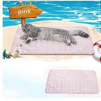 Kühlende Haustiermatte aus Eisseide für Hunde und Katzen, waschbare, atmungsaktive Schlafmatte für den Sommer, ideal für Hundehütte, Sofa oder Boden.