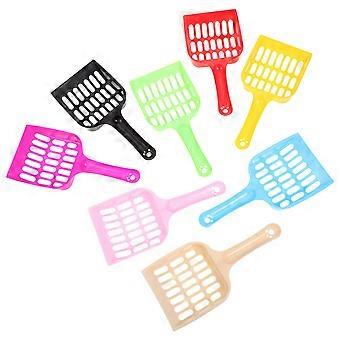 Cat Litter Cleaner Plastic Scoop Long Handle for Cleaning 8Pcs