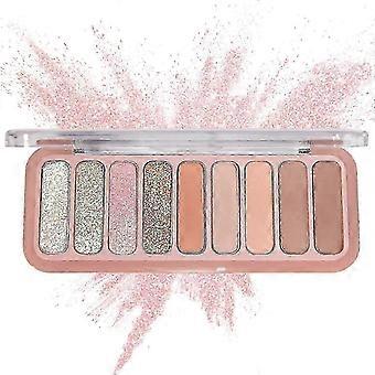 Naked Lidschattenpalette, 9 Farben, neutrale Nude-Töne, matte Schimmer-Glitzer-Palette, hochpigmentiert, Ultra, Zement, Colorrose Pink